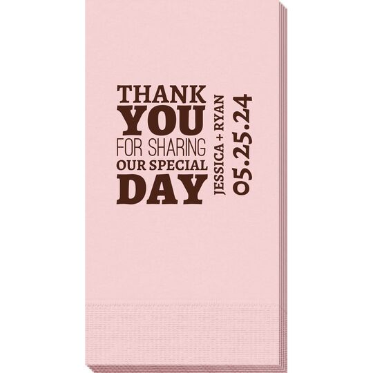Sharing Our Special Day Guest Towels